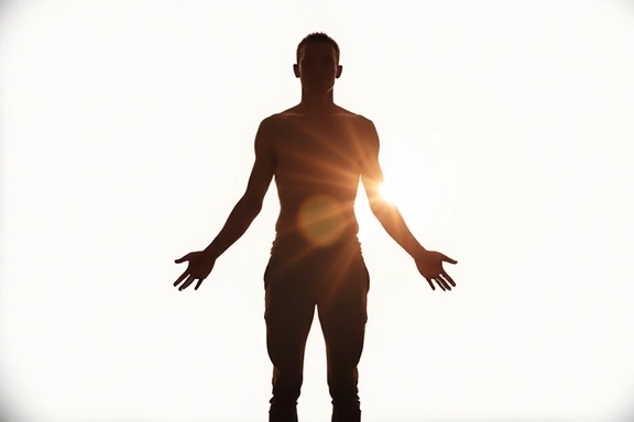 Sylwetka mężczyzny w równowadze, symbolizująca zdrowie i witalność