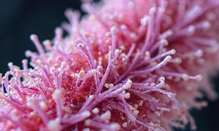 Mikroskopowy widok komórek roślinnych